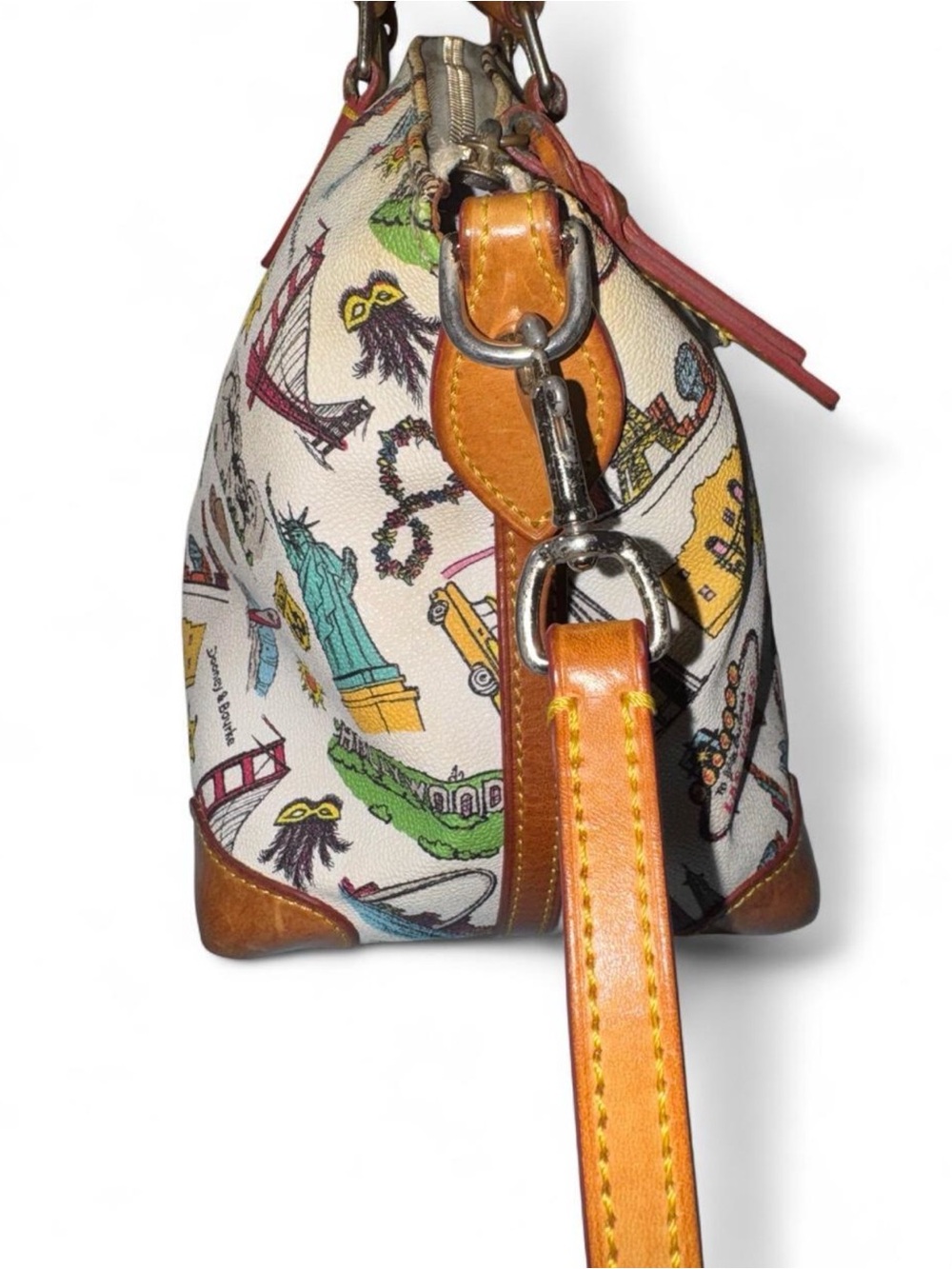 Dooney & Bourke Road Trip USA / Americana Landmark Satchel - Picture 3 of 8